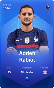 2021 FFF Super Rare Adrien Rabiot Sorare NFT (#10/10)